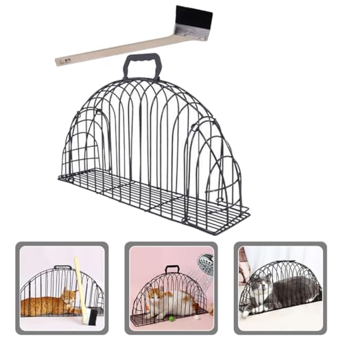 Cage de bain pour chat en métal résistant taille S avec poignée - 6