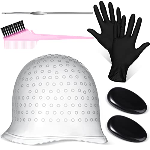 Hair Coloring Highlighting Set Silicone Highlight Cap and