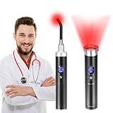Dispositivo de terapia de luz roja, 5 luces LED, tratamiento de dolor labial para labios, tratamiento de ampollas de fiebre bucal, terapia de luz roja para nariz, cara, herpes labial, punta extraíble