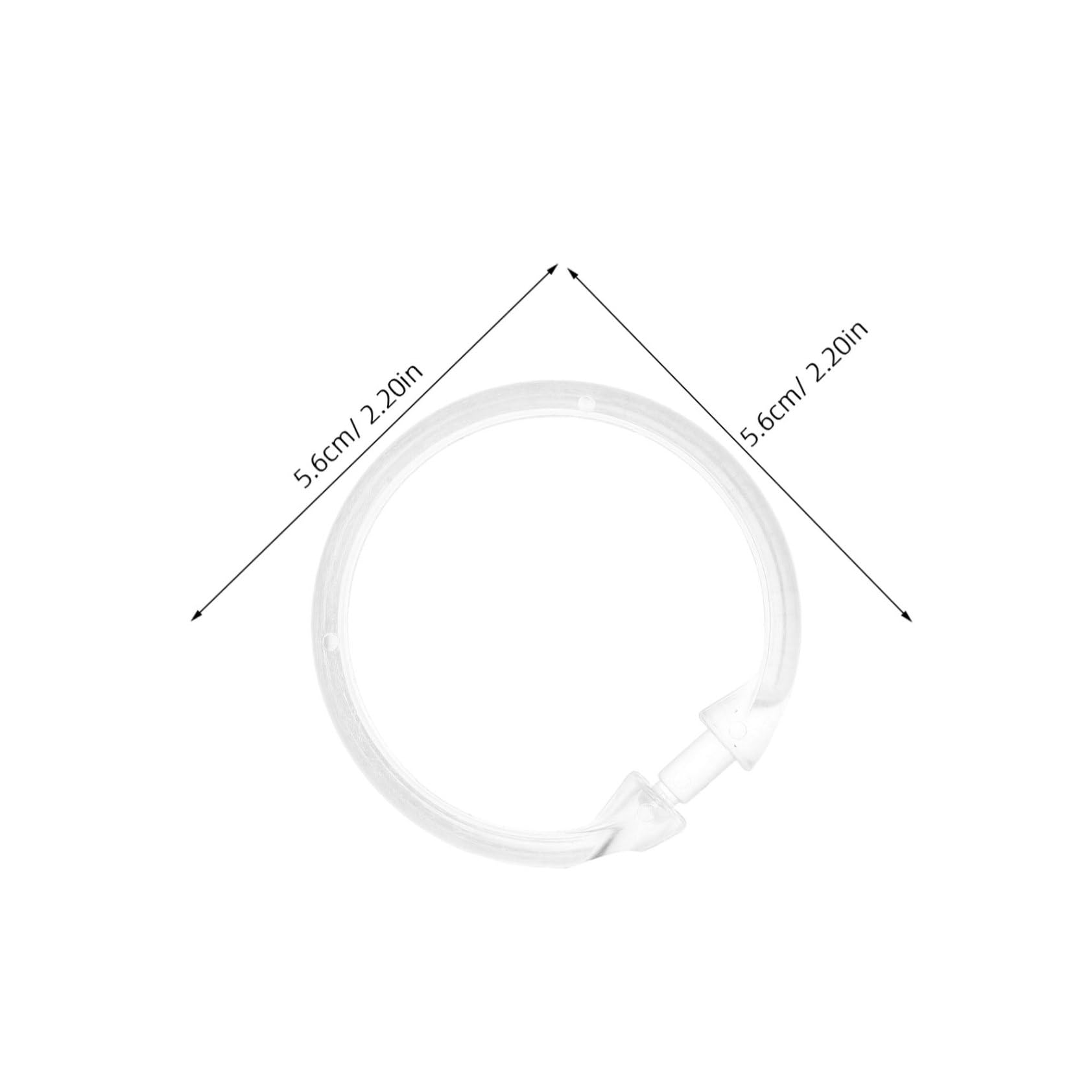 IMIKEYA Anelli per Tenda Doccia Rotondi in Plastica 50 Pezzi | Facile Installazione a Scatto, per Tende e Liner Doccia, Adatti a Bagno e Camera da Letto