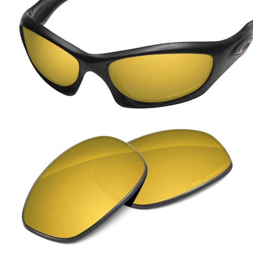 Image of Performance Replacement Lenses Compatible with Oakley Monster Dog Polycarbonate Polarized Etched-Golden Yellow
