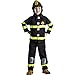 Dress Up America- Premiato Deluxe Fuoco Combattente Vestire Costume per Bambini Unisex Children, Multicolore, età 4-6 (Vita 28-30, Altezza 39-45 Pollici), 203-S+fireh