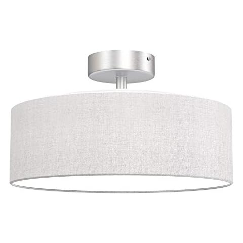 Lámpara de techo Briloner Leuchten pantalla de tela 30 cm Cover