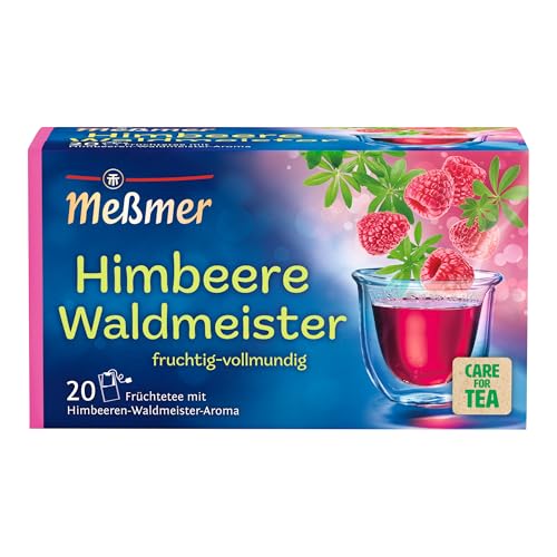 Meßmer Himbeere-Waldmeister | 20 Teebeutel | Vegan | Glutenfrei | Laktosefrei