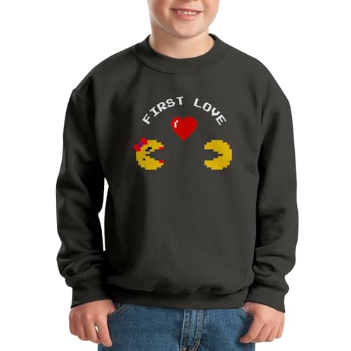 Sweatshirt 8 bit enfant au motif rétro gaming et texture douce