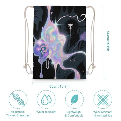 Abstract Art Graffiti Drawstring Backpack Gym Bag Lightweight Sackpack Gift for Hiking Travel Beach Shopping2