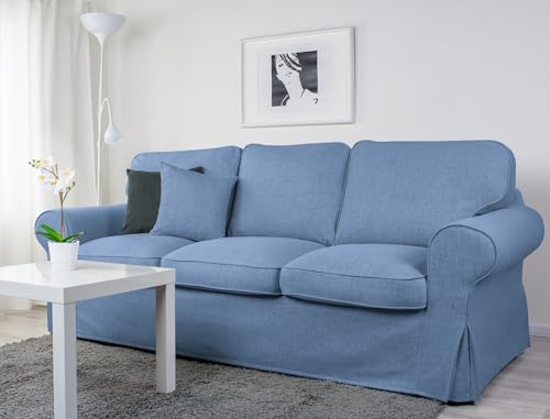 Dagra Bezug für EKTORP 3er-Sofa (ohne Schlaffunktion) (Blue A13)