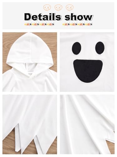 Disfraz Fantasma Infantil con Capa Blanca para Halloween miniatura 5