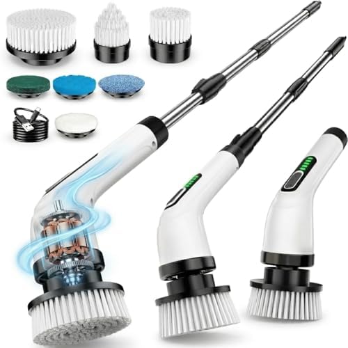 FYDEE Electric Spin Scrubber, Cordless Bathroom Cleaning Brush wi...