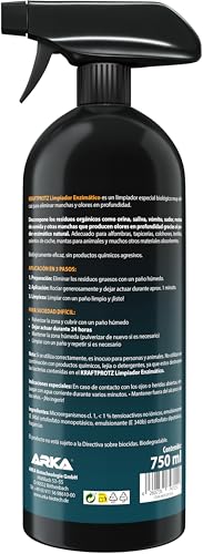Limpiador enzimático 750 ml – KRAFTPROTZ Limpiador biológico para Manchas y olores – Limpieza Profunda y cuidadosa – Ideal para alfombras, tapicerías, colchones, Textiles, Coche y hogar - imagen 2