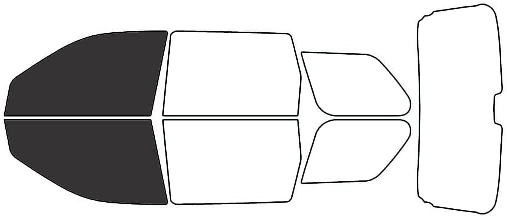 Rvinyl Window Tint Kit Compatible with Jeep Grand Cherokee 2005-2010 - Black 20% - Single Ply No Bubble Film - Do it Yourself Vehicle Front Precut Kit