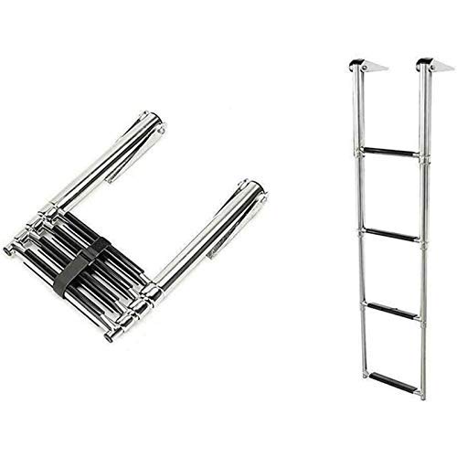 Buy Boat Ladder Stainless Steel Ladder, 4Step Stainless Steel Marine Ladder, Yacht Polished