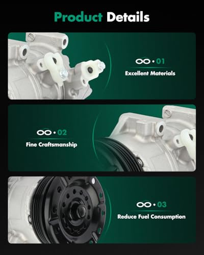Image of SCITOO AC Compressor fit for Toyota for Yaris 1.5L 2006-2012 | Fast Cooling, Ultra Low Noise (≤72 dB) Air Conditioner Compressor for Summer, With Clutch, 639839 157318 158318 6512467