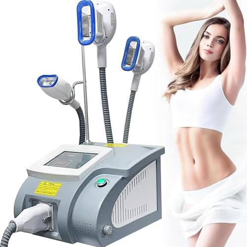XYEJL Máquina De Criolipólisis De Congelación Grasa,Lipólisis De Grasa De Criolipólisis 360 ° Instrumento De Adelgazamiento De Grasa De Explosión Congelada con 3 Asas para Muslos,Glúteos,Abdomen
