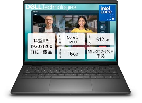 Dell �m�[�g�p�\�R�� Dell 14 DC14250 Core 5 120U/������16GB/SSD512GB/14�^�t��(1920 x 1200,IPS)/Windows11/�J�[�{���u���b�N/MIL-STD-810H����/Wi-Fi6/Type-C
