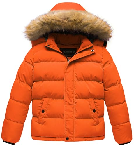 Image of CREATMO US Boy's Water Resistant Winter Coats Warm Fleece Lined Outwear Windbreaker Ski Jacket