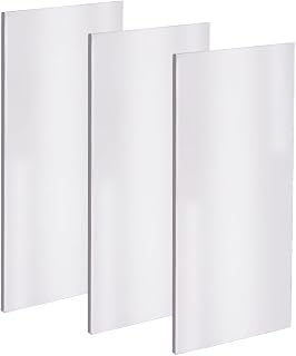 WADORN 3 Pack 201 Stainless Steel Sheet, 3.9x1.9 Inch Stainless Steel Shim Plates 2mm Thickness Metal Rectangle Sheets for Kitchen DIY Craft Making Home Wall Decor Industry Machinery