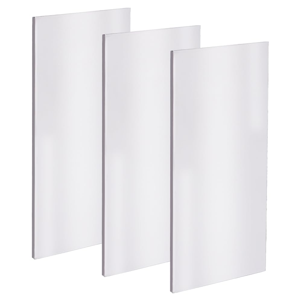 WADORN 3 Pack 201 Stainless Steel Sheet, 3.9x1.9 Inch Stainless Steel Shim Plates 2mm Thickness Metal Rectangle Sheets for Kitchen DIY Craft Making Home Wall Decor Industry Machinery