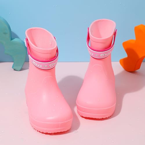 IWIHMIV Boys Rubber Boots Lightweight Comfortable Rain Boots Girls Outdoor Non Slip Rain Boots Soft Soles Water Shoes3