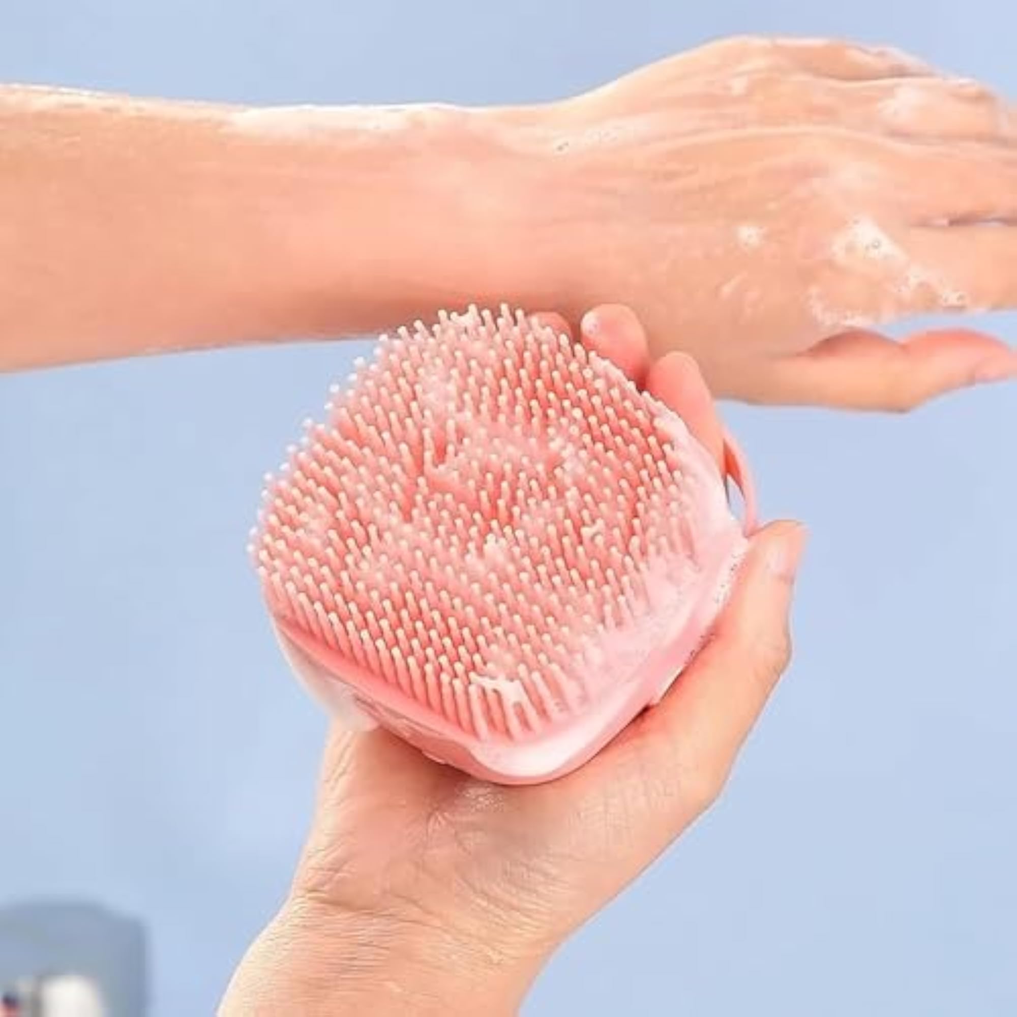 Silicone Body Scrubber with Shampoo Dispenser for Bathing