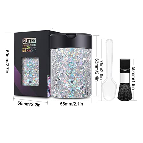 Festival Chunky Glitter Body Lantejoulas e Glitters Finos | Acessório de arte de unhas para pintura