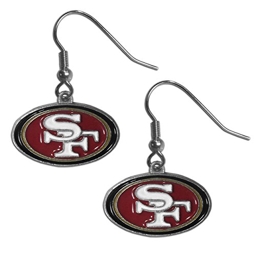 Image of NFL Siskiyou Sports Womens San Francisco 49ers Dangle Earrings One Size Team Color