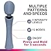 EUOTHY Handheld Massage Wand for Muscle Recovery - Cordless Electric Personal Massager with 12 Modes & 3 Speeds - Waterproof, Quiet & USB Rechargeable - Rose Blue