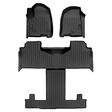 SMARTLINER Custom Fit 3 Row Liner Set Compatible with 2021-2023 Chevrolet Tahoe/GMC Yukon w/ 2nd Row Bucket Seats Cover