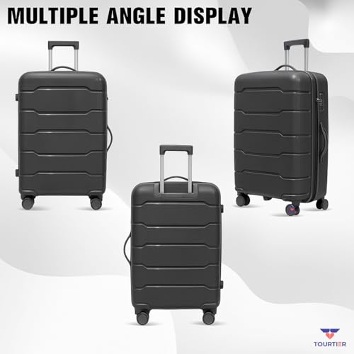Image of 28-Inch Hard-Shell Luggage Suitcase | Lightweight 3.7 kg | 360 Spinner Wheels | 2-Way Zipper | Multi-Functional Lock | Business & Family Travel Trolley Bag (1, Dark GREY-28INCH)