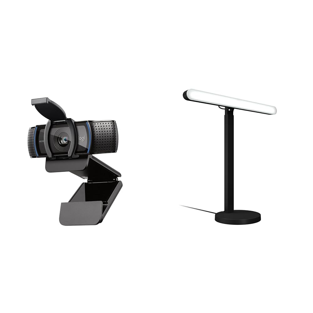 Kit Webcam Full HD Logitech C920s com Microfone Embutido e Proteção de Privacidade+
