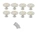8Pcs Drawer Knobs, YIFAN European Style Cupboard Cabinet Knobs Wardrobe Door Pull Handle(Dia. 32.5mm) - Ivory White