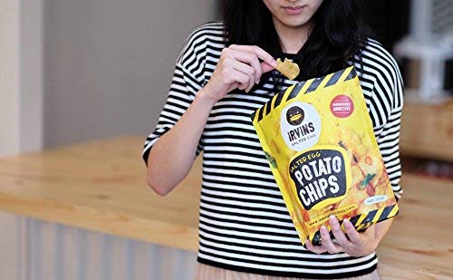 IRVINS Salted Egg Potato Chips Crisps 230g - Thumbnail 4