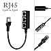 Hutou RJ45 Ethernet Splitter Cable, Worice RJ45 1 Male to 3 X Female Port LAN Ethernet Network Splitter Adapter Cable Suitable Super Cat5, Cat5e, Cat6, Cat7