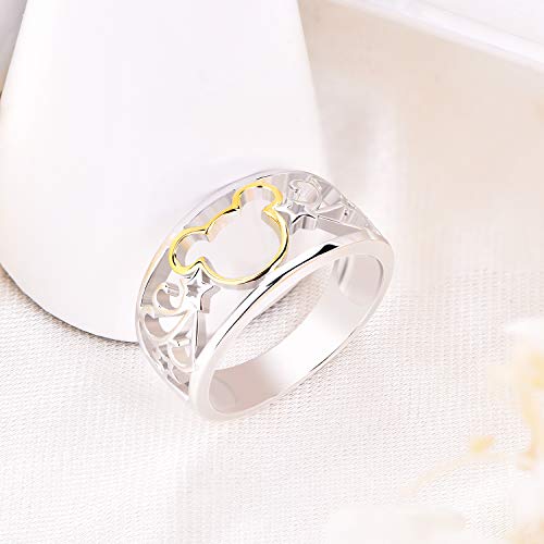 JO WISDOM 925 Sterling Silver and Yellow Gold Plated Mouse Ring3