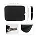 Emartbuy Black Water Resistant Neoprene Soft Zip Laptop Sleeve for 10-12 Inch Notebooks and Tablets