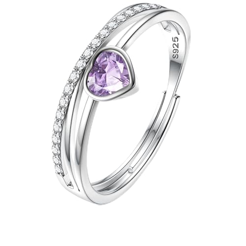 Bague femme argent 925 ajustable : le cadeau de fiançailles idéal avec coeur