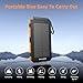 Durecopow Solar Charger Power Bank 20,000mAh, Portable Charger, 4 Cables 3 Ports Fast Charging External Battery Pack with USB C for Cell Phones, Solar Panel Charger with Dual Flashlight for Camping