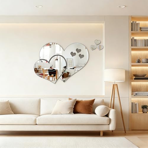 Vinilos Decorativos en Forma de Corazón 3D Azul miniatura 3