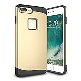 iPhone 7 Plus Case, Snugg Apple iPhone 7 Plus Dual Layer Slim Cover [Infinity Series] Protective Bumper Shell Skin - Gold