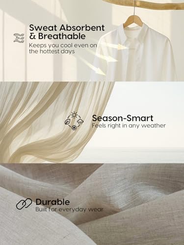 Image of Bewakoof Mens Solid Regular Fit Full Sleeve Collar Cotton Linen Blend Shirt