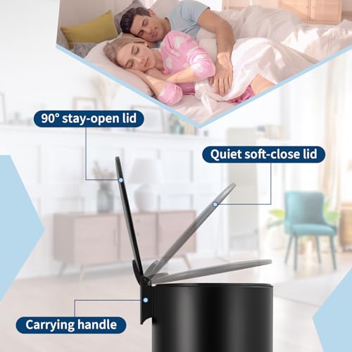 Caneca de basura redonda 30 L con tapa y pedal miniatura 4