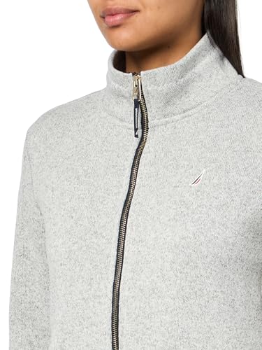 Nautica Women's Mockneck Zip Up Fleece Jacket3