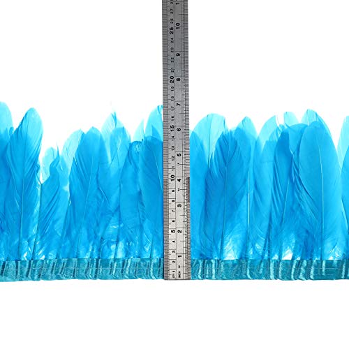 Awaytr Duck Goose Feather Trim Fringe 2 Yards (Turquoise) #TOP2