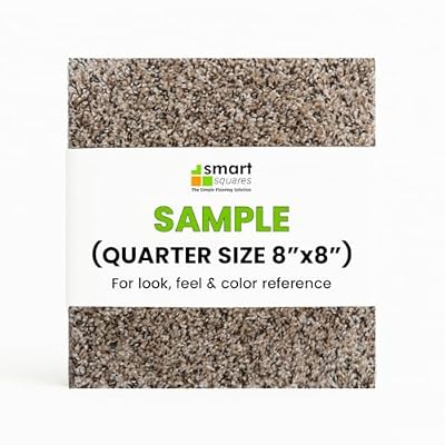 Smart Squares Walk in The Park Premium Made in The USA Carpet Tiles 18x18 Inch, Soft Padded, Seamless Appearance, Peel and Stick for Easy DIY Installation (760 Gemstone, Sample (8” x 8”))