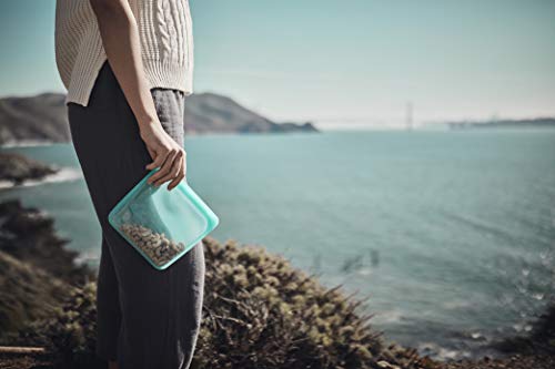 Stasher Reusable Silicone Storage Bag, Food Storage Container, Microwave And Dishwasher Safe, Leak-Free, Sandwich, Ash #TOP2
