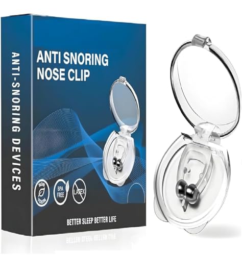 Image of Magnetic Nasal Clips for Breathing | Anti Snoring Nose Clips | Skin Safe Sleep Nasal Clips | Nasal Dilators For Breathing | Instant Releif From Snoring | Snore Stopper | Anti Snoring Nose Clips | Anti Snoring Devices For Men /Women | Boost Oxygen Intake | Snoring Stopper For Men /Women | (Pack of 1)