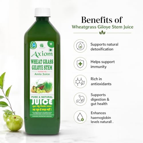 Image of Axiom Wheatgrass Juice 1L | Helps to Detoxify the liver, Blood Purification, Improves Digestion and Boost Metabolism | 100% Pure & Natural