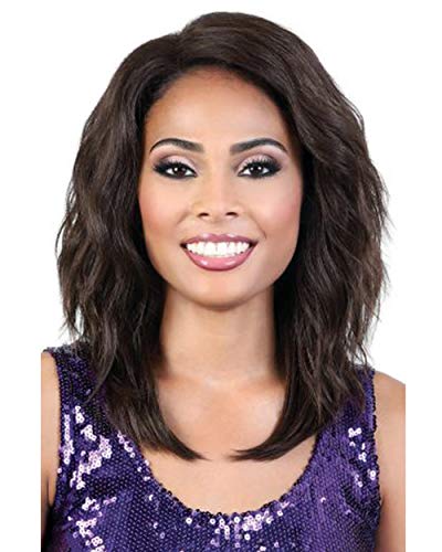 Ldp-Eva Lace Front & Lace Part Synthetic Wig by Motown Tress in RT4/Chai, Cap Size: Average, Length: Medium