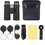 Fernglas 12x42 für Erwachsene wasserdicht nebelfest kompakt nachtsicht für vogelbeobachtung Jagd Reisen sternbeobachtung