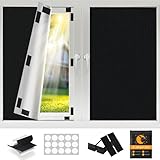 Fenster Verdunkelung 200x145cm - Dachfenster Verdunkelung mit Klettband,100% Lichtblockierende Verdunklungsfolie für Fenster,420D Verdunklungsrollo Ohne Bohren,Sonnenschutz und Verdunklungsstoff